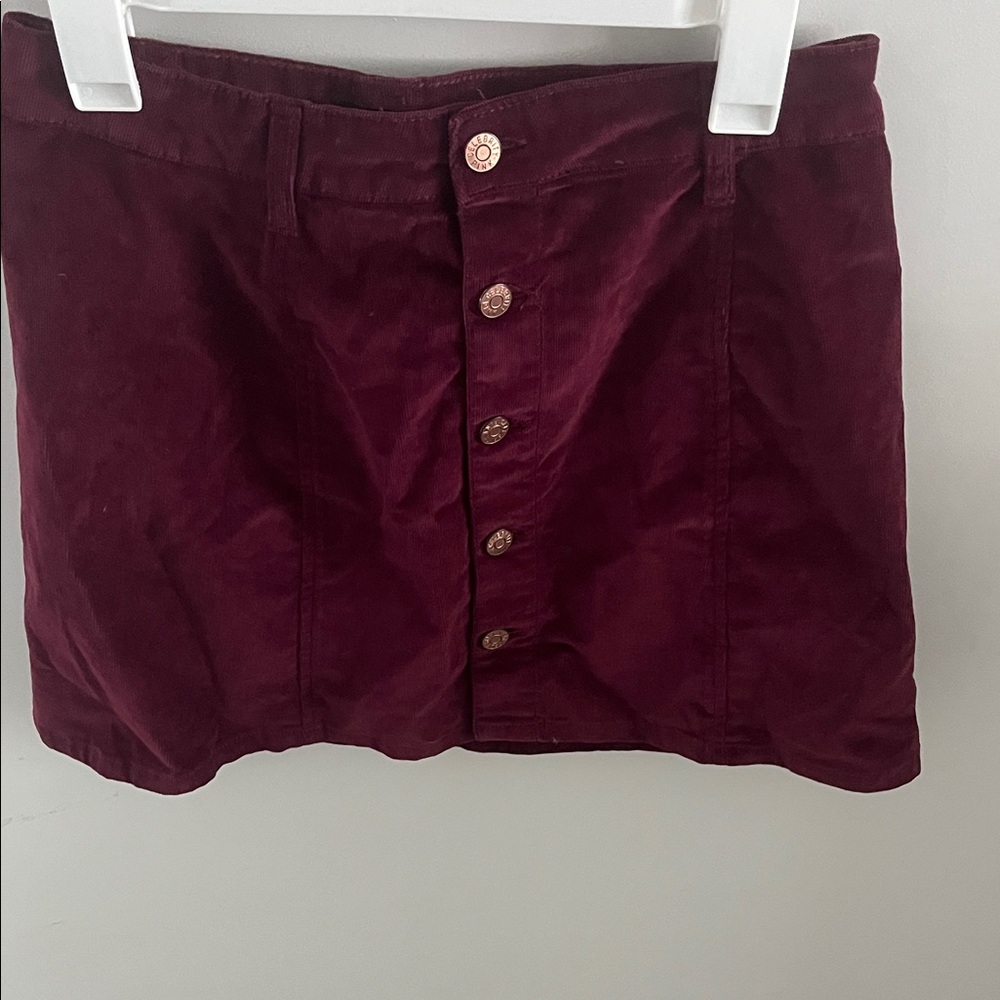 Celebrity Pink Maroon Corduroy Skirt